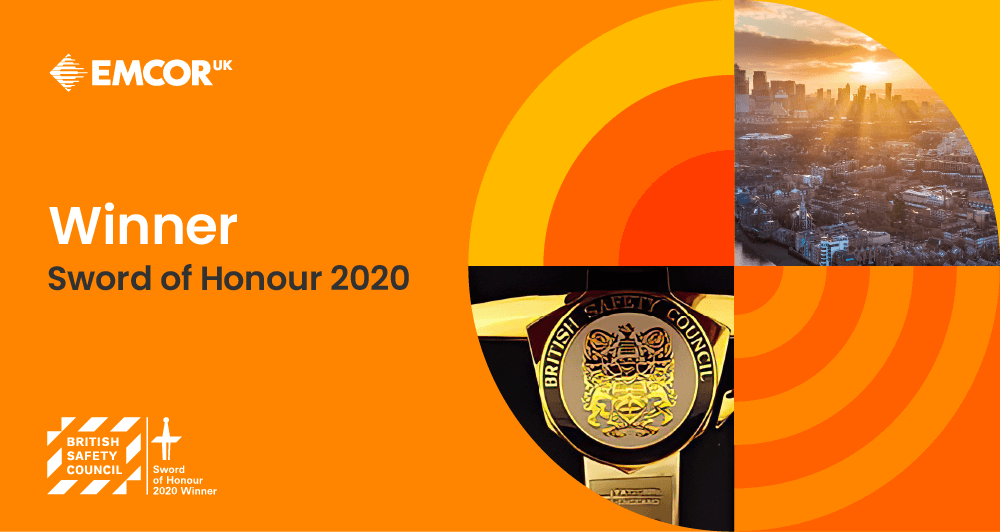 Announcement for EMCOR UK as the recipient for the Sword of Honour 2020 award.